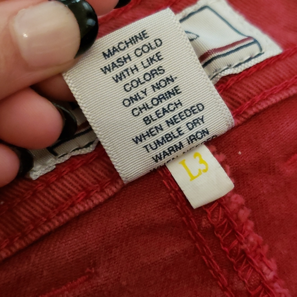 Vintage Passports Red Straight Leg Jeans - Picture 10 of 11